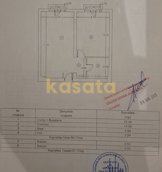 Stefanestii De Jos, Cosmopolis, 2 camere, 57 mp, mobilat si utilat